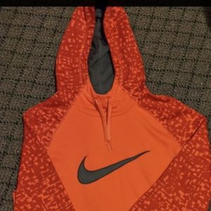 Nike bright fluorescent orange hoodie woman's sz M